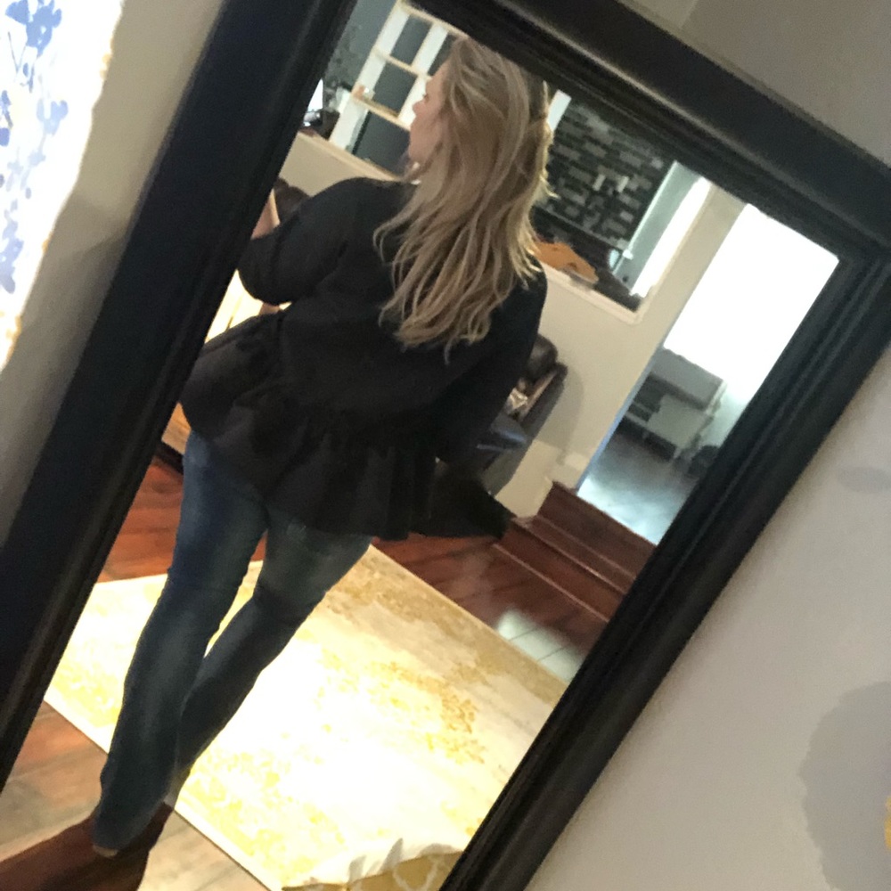 Satin ruffle top